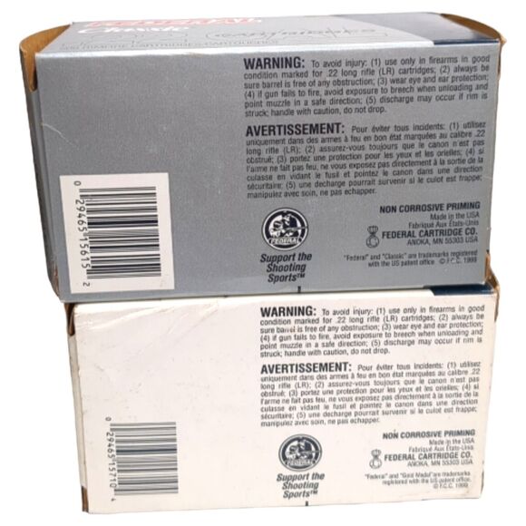 Lot of 4 Federal Vintage Hunting Shot Gun Shell 22 and 380 Ammo Cardboard Boxes - Picture 6 of 14